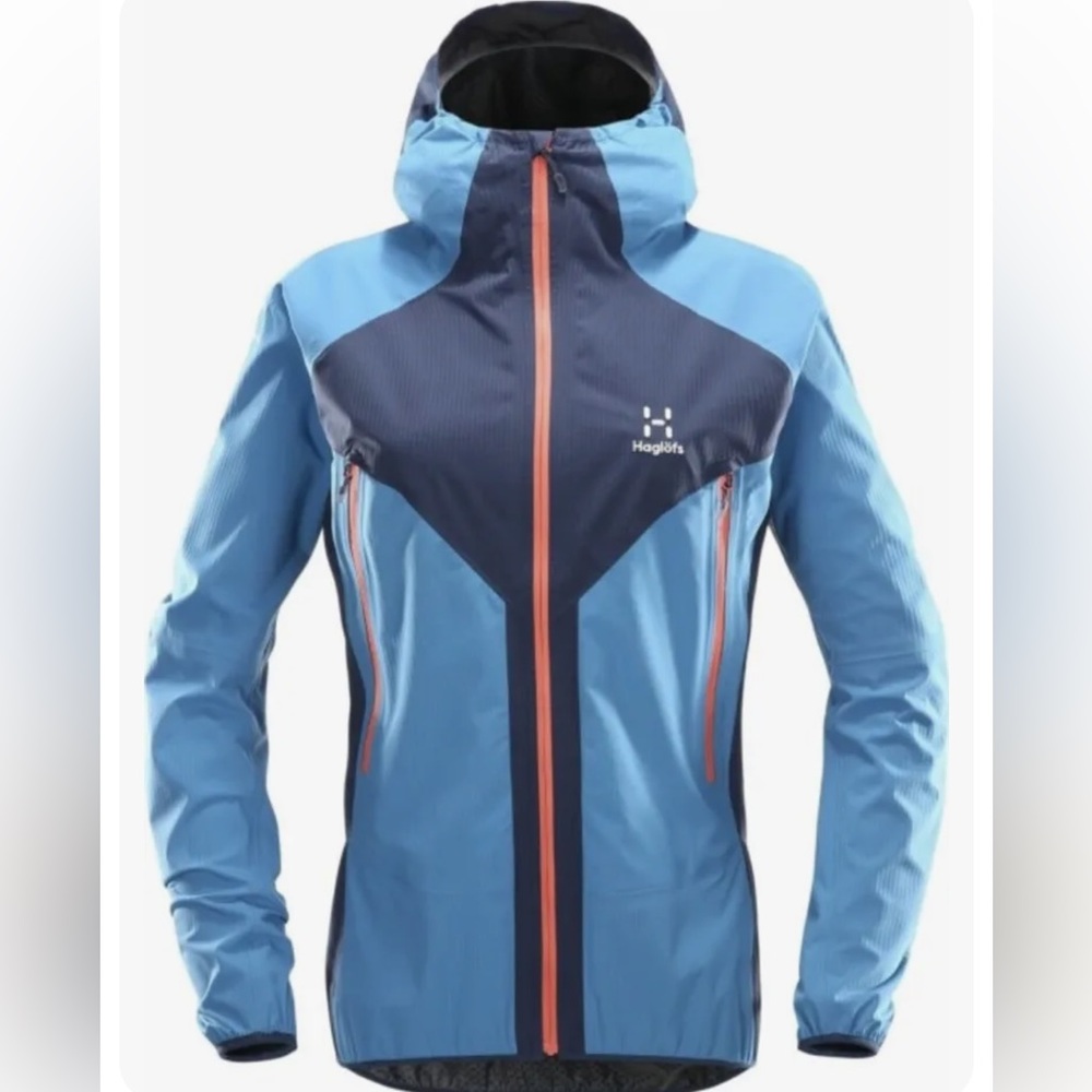 HAGLOFS L.I.M Proof Multi Jacket Women Size Large Hooded Waterproof